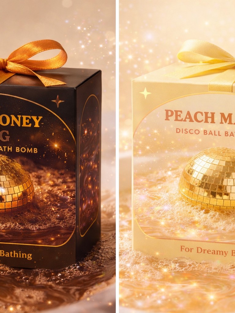 Disco ball bath bomb gift set